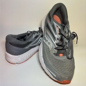 Saucony Gray and Orange Running Shoes